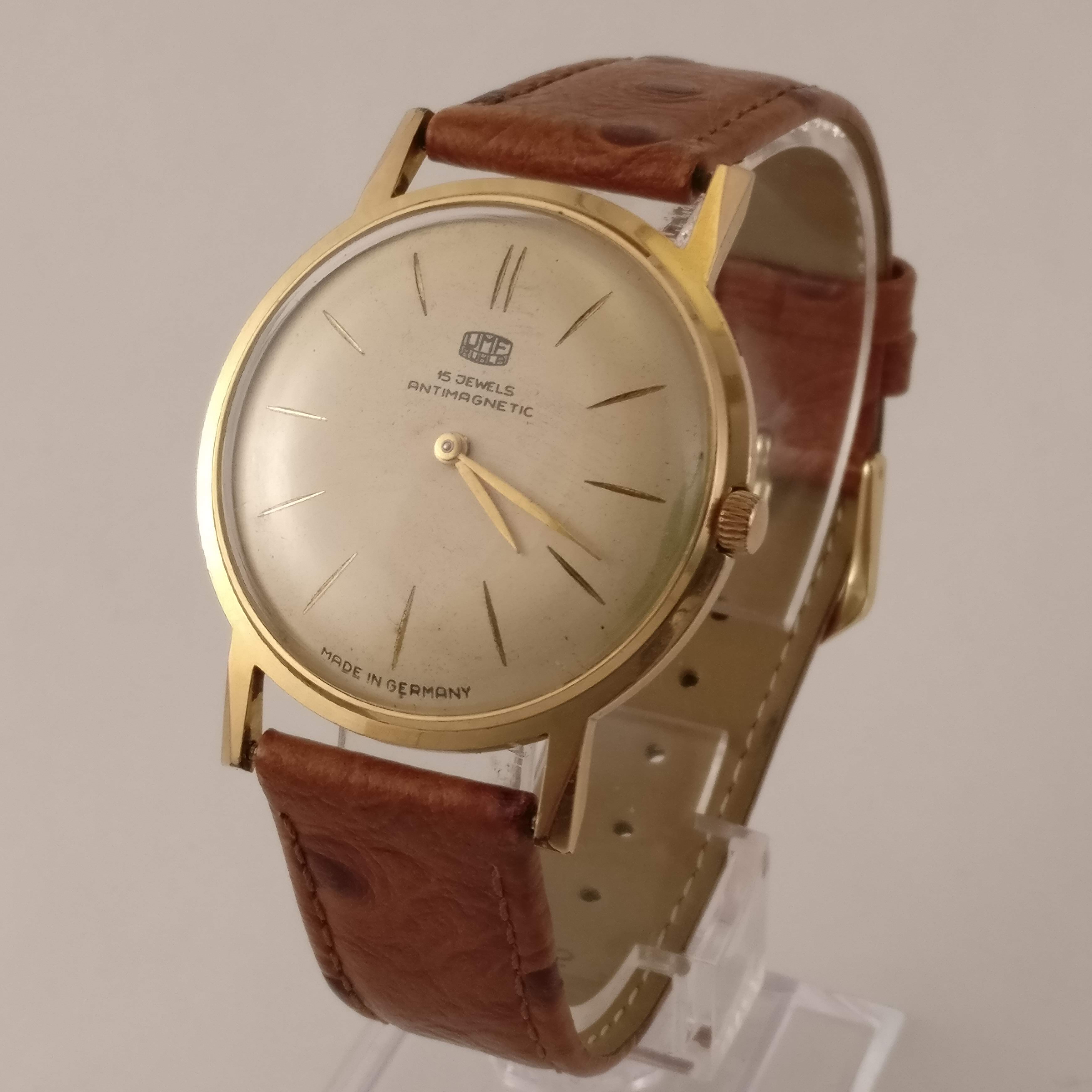 UMF Gouden Vintage Heren Horloge, 20 micron